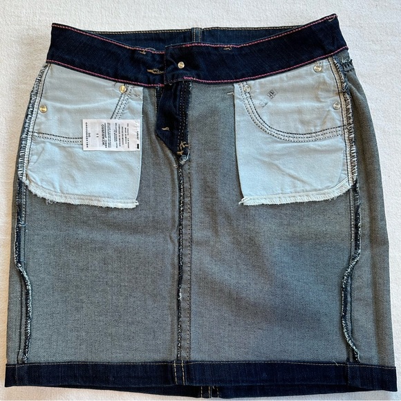 WRANGLER DENIM DARK-WASH MINISKIRT. WESTERN RODEO BOHO FESTIVAL #09MWKDK. Sz11 - Picture 4 of 8